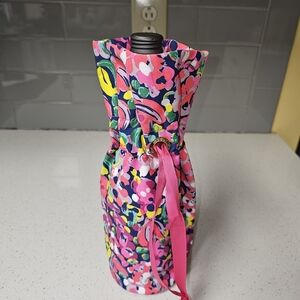 Lilly Pulitzer Wine Tote Pink Multicolor Wild Confetti 155012 Gift Bag gift bag